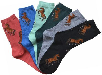 AWST Int'l Ladies' "Lila" Bay Horses Crew Socks