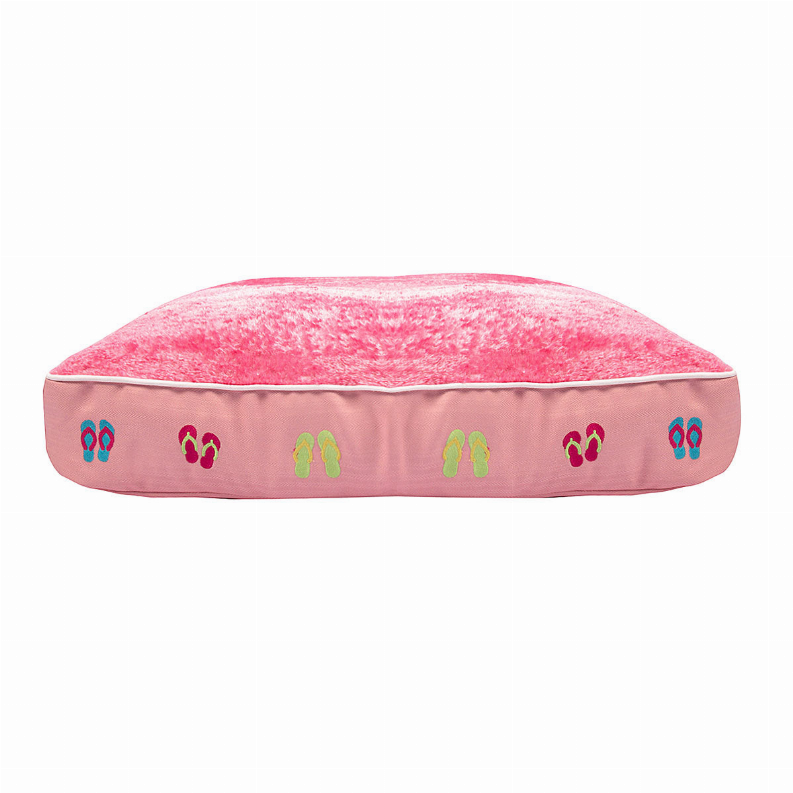 Halo Flip Flops Rectangular Dog Bed - S Pink