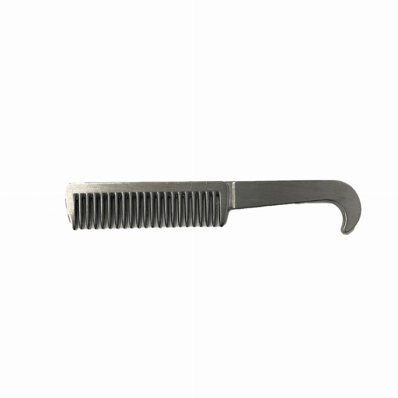 Tuffrider Aluminum Comb with Handle - 6.5 Silver