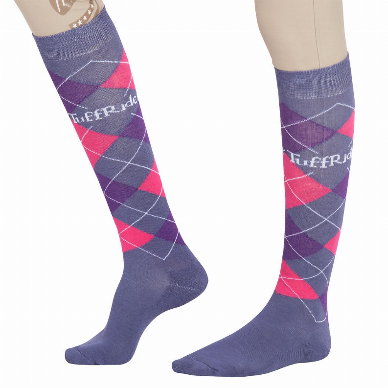 TuffRider Argyle Knee Hi Socks