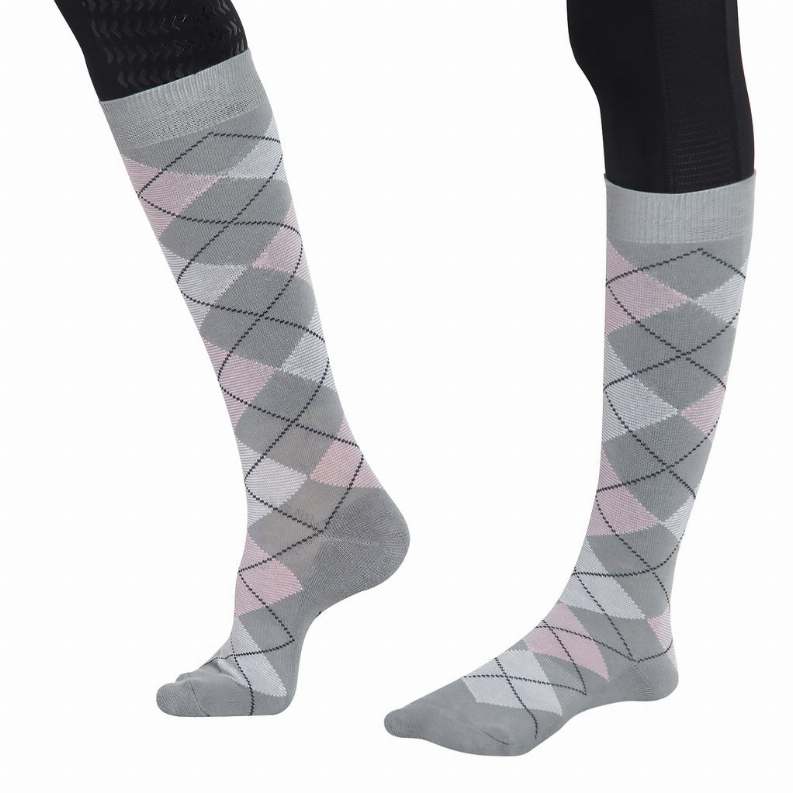 TuffRider Ladies Bamboo Argyle Knee Hi Socks