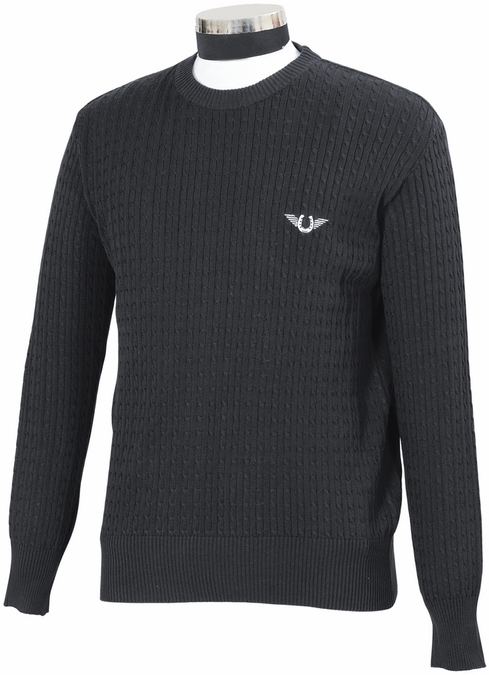 Classic Cable Knit Sweater  Medium  Graphite 