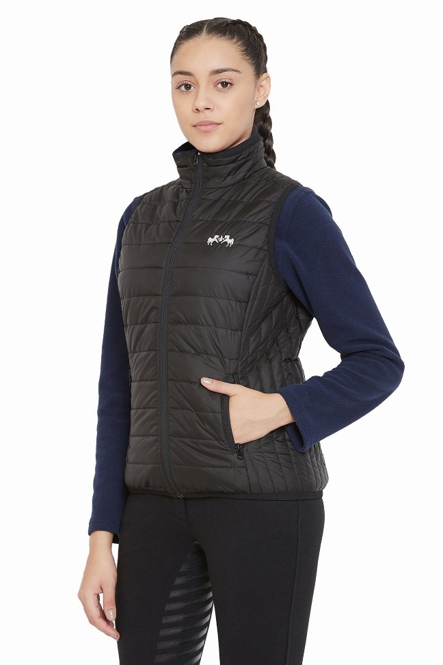 Equine Couture Ladies Zima Vest   3X  Black 