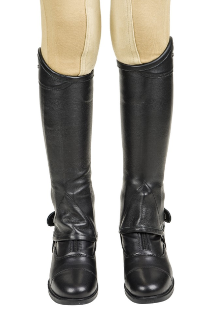 Lettia Children's London Leather Half Chaps 8  Black