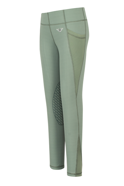 TuffRider Children's Minerva EquiCool Tights  XL  Duck Green 