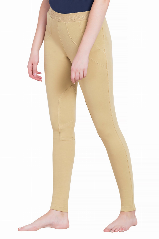 TuffRider Ladies Cotton Schoolers Riding Tights  32  Light Tan 