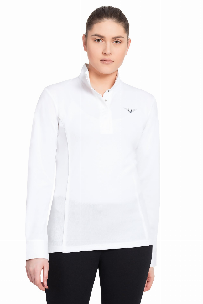 TuffRider Ladies Kirby Kwik Dry Long Sleeve Show Shirt XXX-Large White w/White