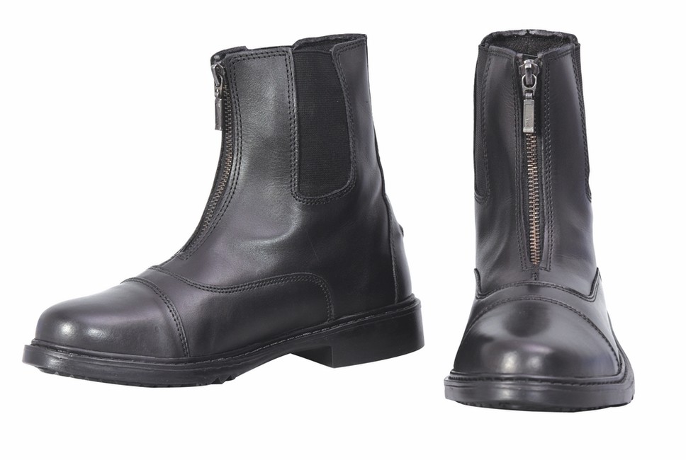 TuffRider Ladies Perfect Front Zip Paddock Boots  7.5  Black 
