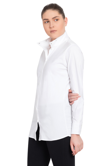 TuffRider Ladies Starter Long Sleeve Show Shirt  40  White 