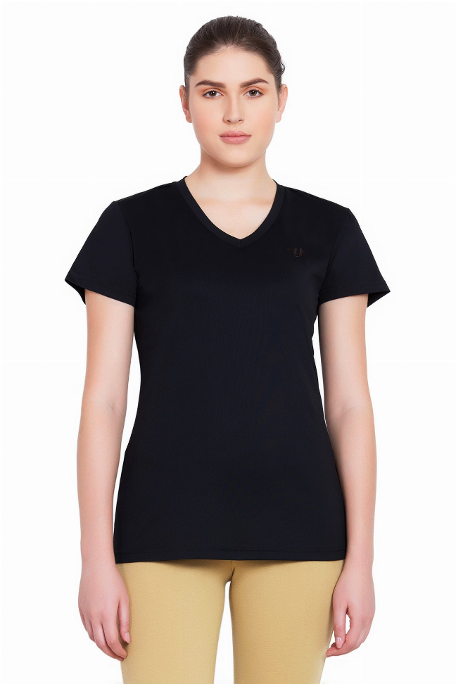 Tuffrider Ladies Taylor Tee Short Sleeve T-Shirt X-Large Black