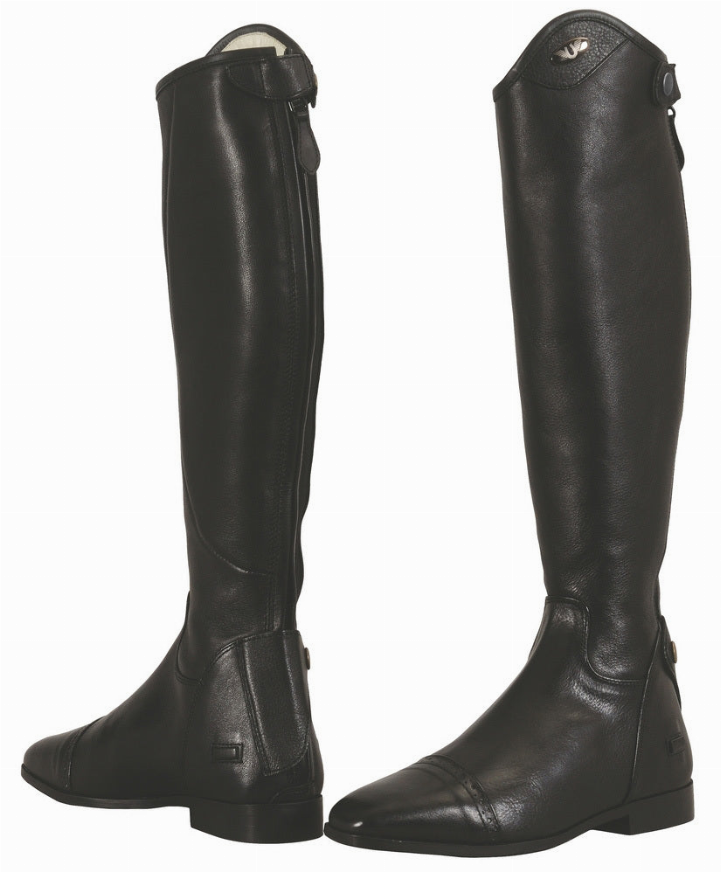 TuffRider Women Leather Regal Dress Boots 7.5 Black Slim