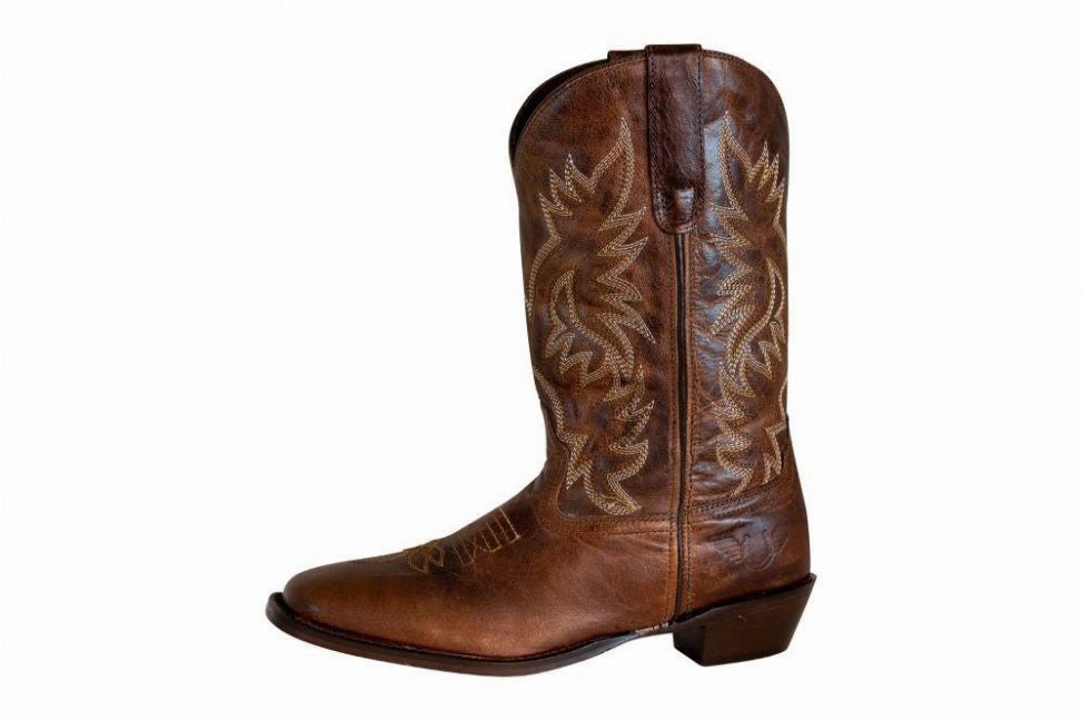 TuffRider Women Moran Leather Square Toe Western Boots 6.5 Brown