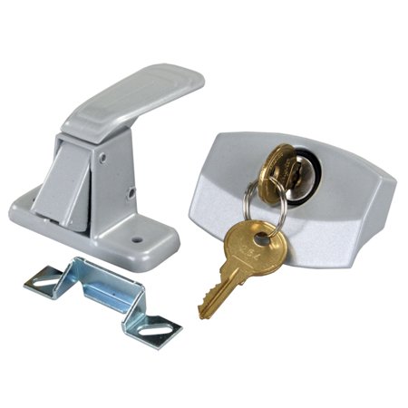 Locking Camper Door Latch, Silver