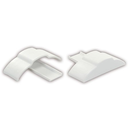 FULL EXTRUSION END CAP (R&L HAND SET), POLAR WHITE-3/4 X 1-7/8 X 3/8