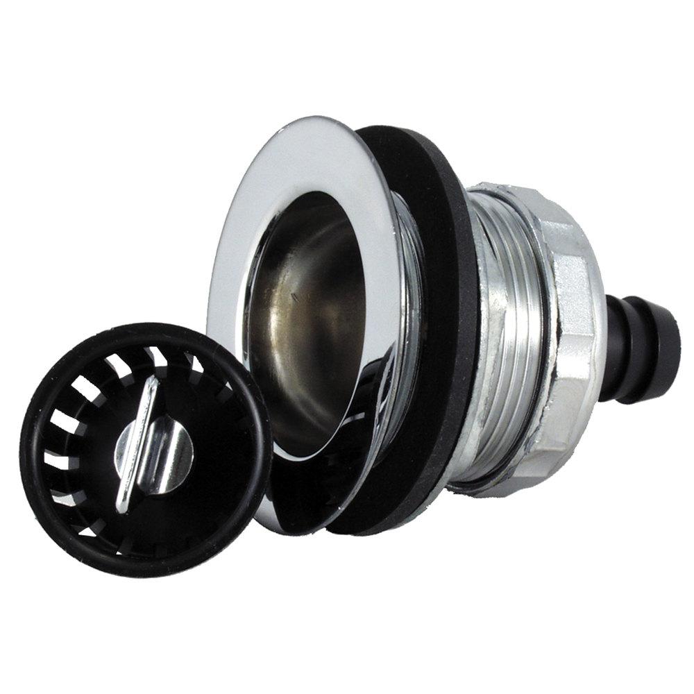 Strainer W/Threaded Basket, Tail Flange, Slip Nut, Locknut, Rubber Washer