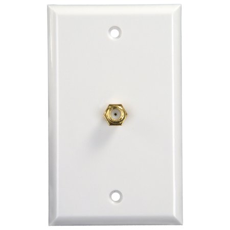 Interior Cable Tv Plate, Polar White