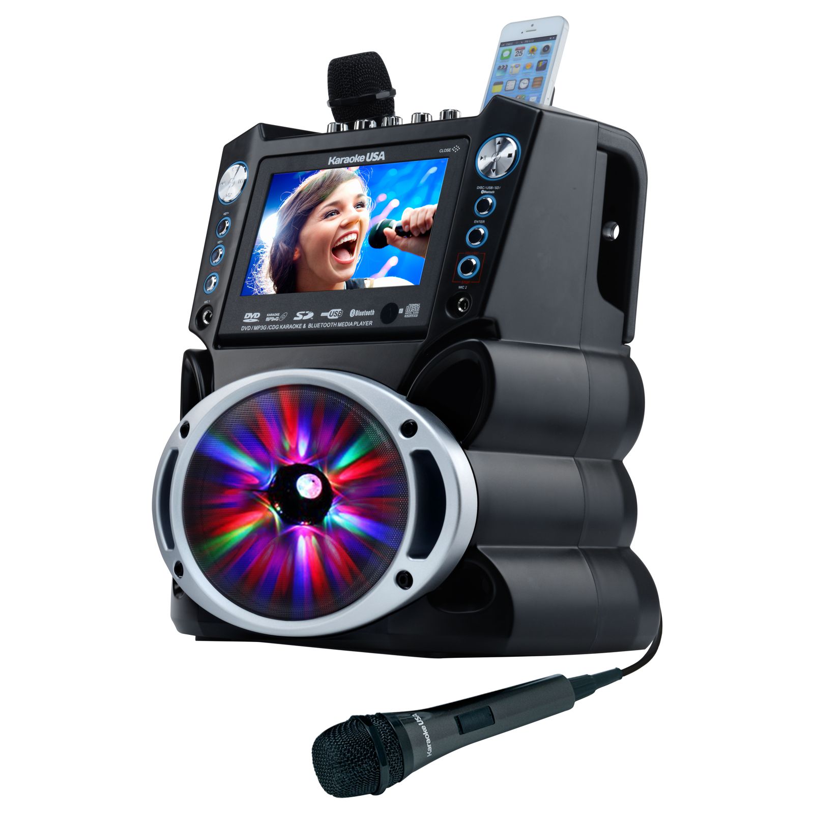 Karaoke Usa GF842 Karaoke System 7Inch Color Screen Recording