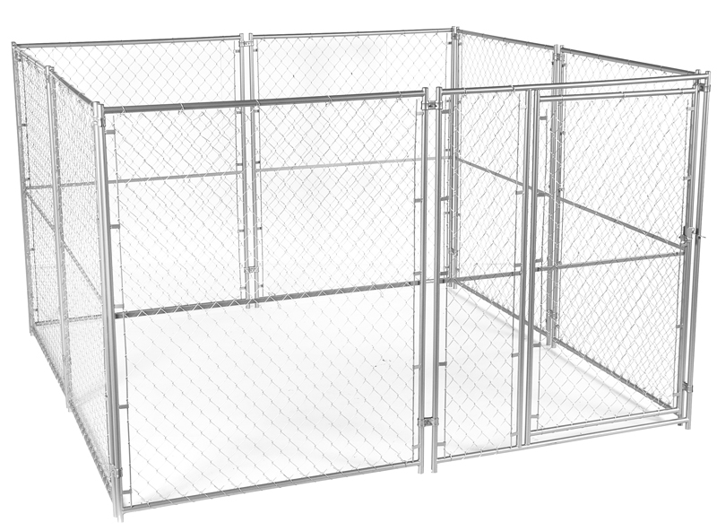 Lucky Dog 6'H x 10'W x 10'L Modular Chain Link Kennel kit