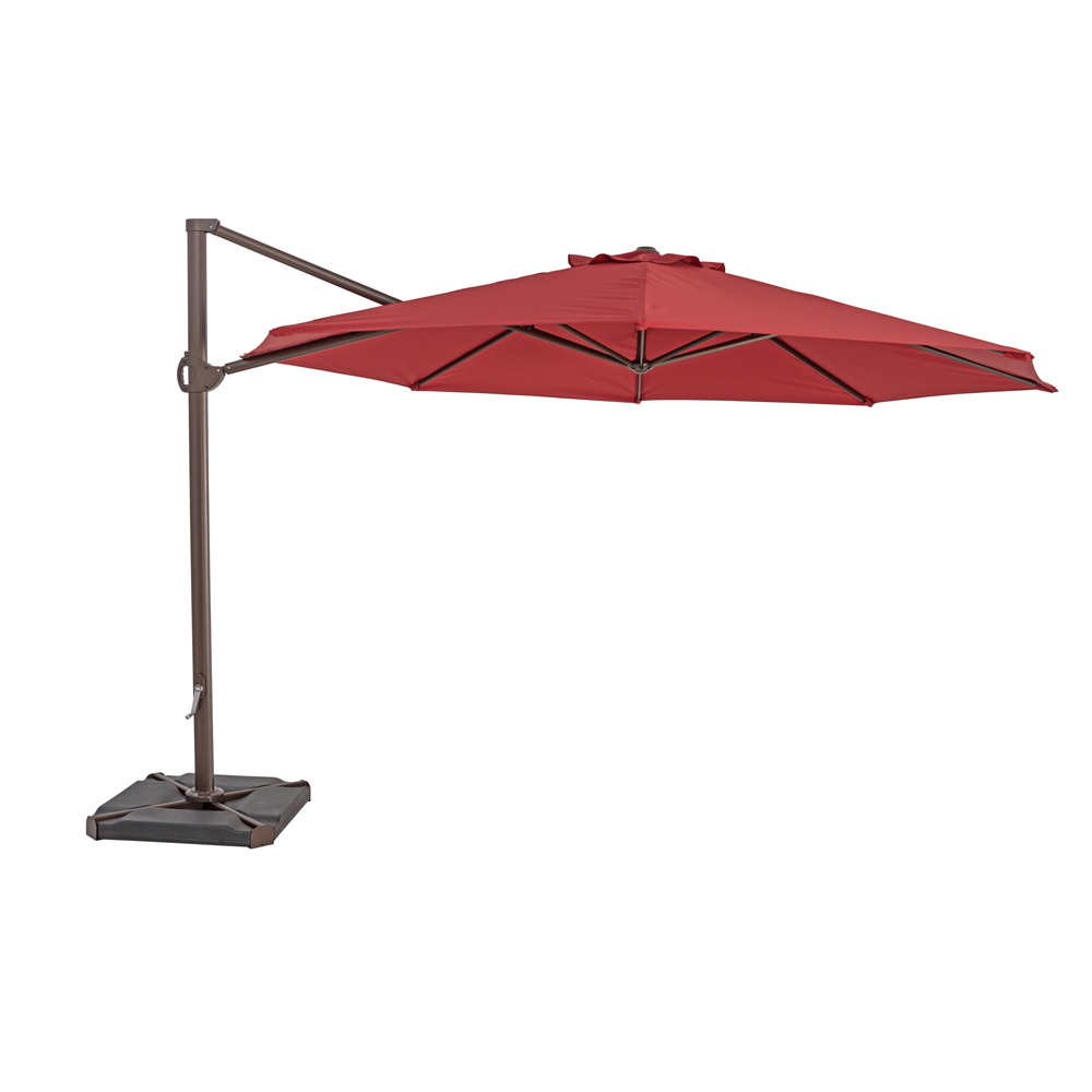 TrueShade Plus 11.5' Cantilever Round Umbrella Jockey Red