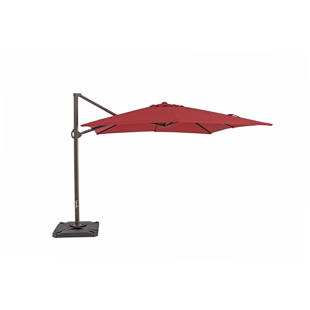 TrueShade Plus 10' x 10' Cantilever Square Umbrella Jockey Red