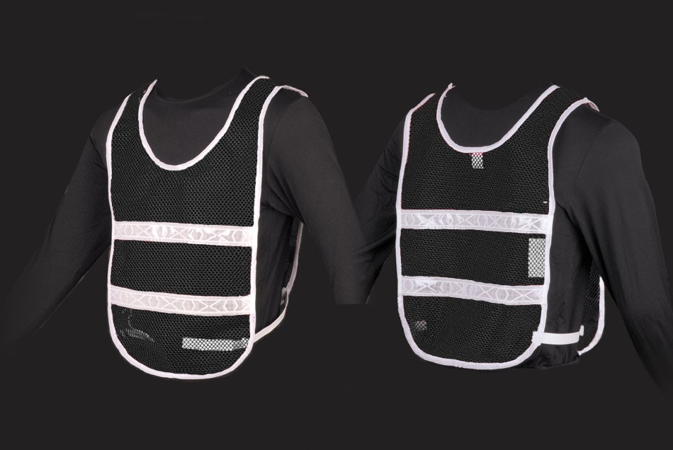 Reflective Standard Safety Vest - XL Black/White