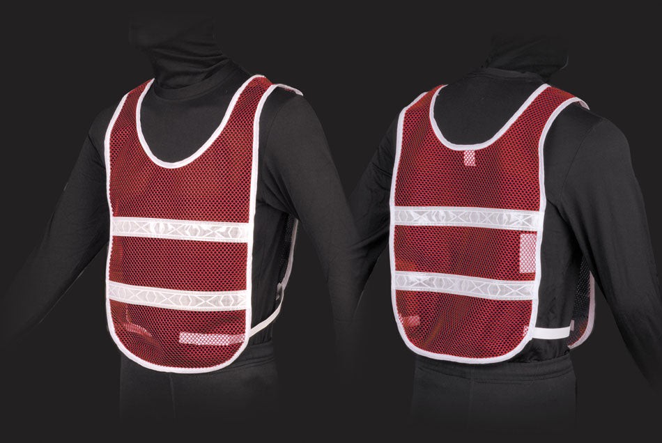 Reflective Standard Safety Vest - L Red/White