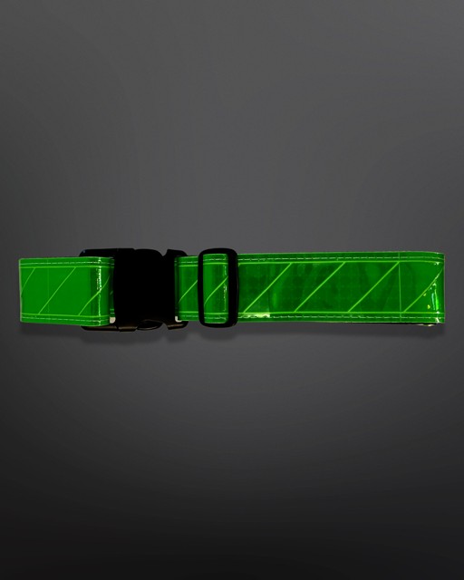 Reflective Web Belt - Fluorescent Green