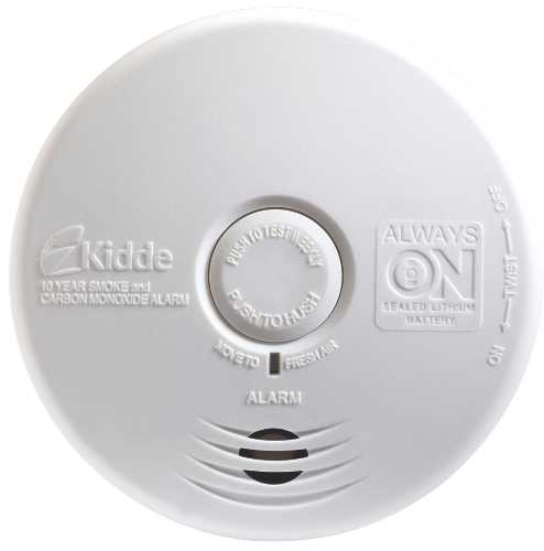 Kitchen Smoke/Carbon Monoxide Alarm, Lithium Battery, 5.22"Dia x 1.6"Depth
