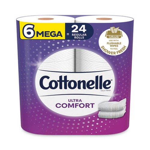 Ultra ComfortCare Toilet Paper, Soft Tissue, Mega Rolls, Septic Safe, 2-Ply, White, 284/Roll, 6 Rolls/Pack, 36 Rolls/Carton