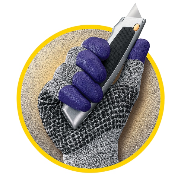 G60 Purple Nitrile Gloves, Medium/Size 8, Black/White, Pair