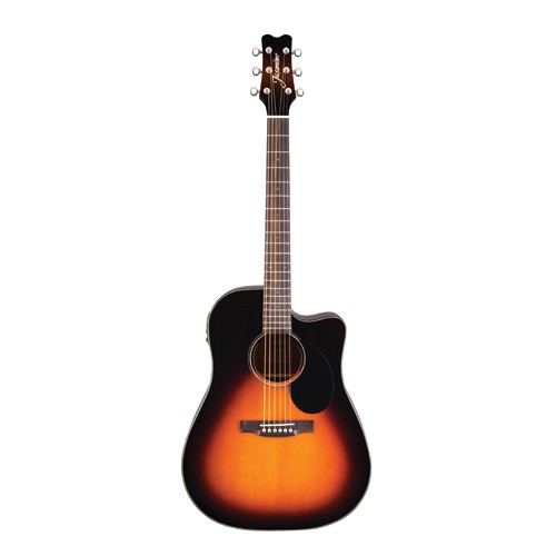 KMC Music Jasmine Dreadnought Cutaway Acoustic-Electric Guitar