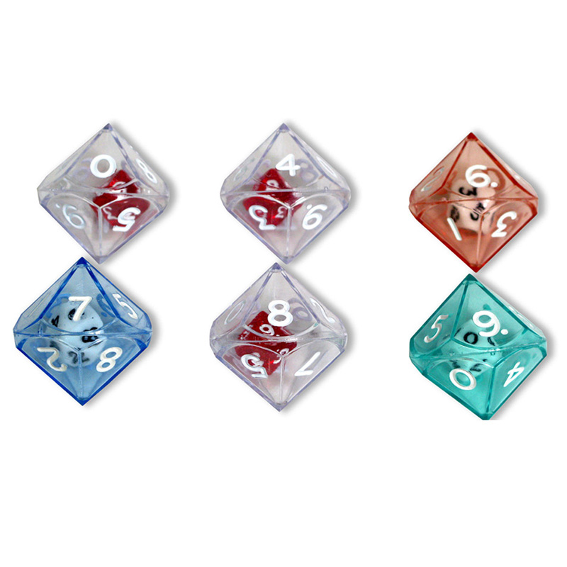 10-Sided Double Dice, Set of 6