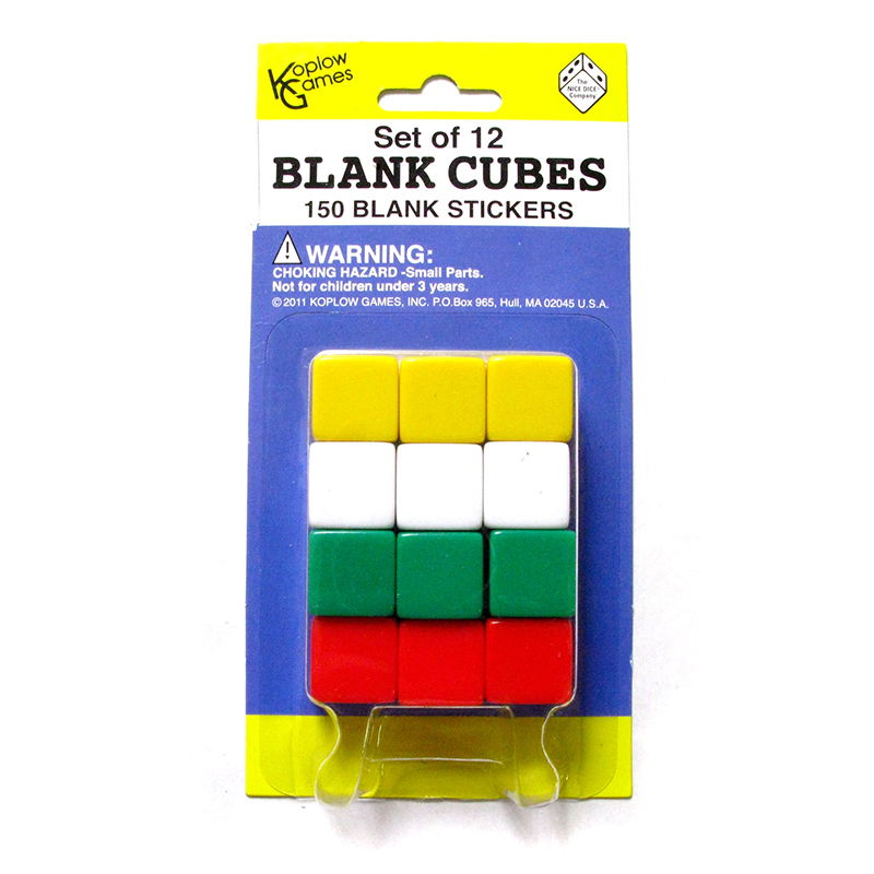 Blank Dice Set with Stickers