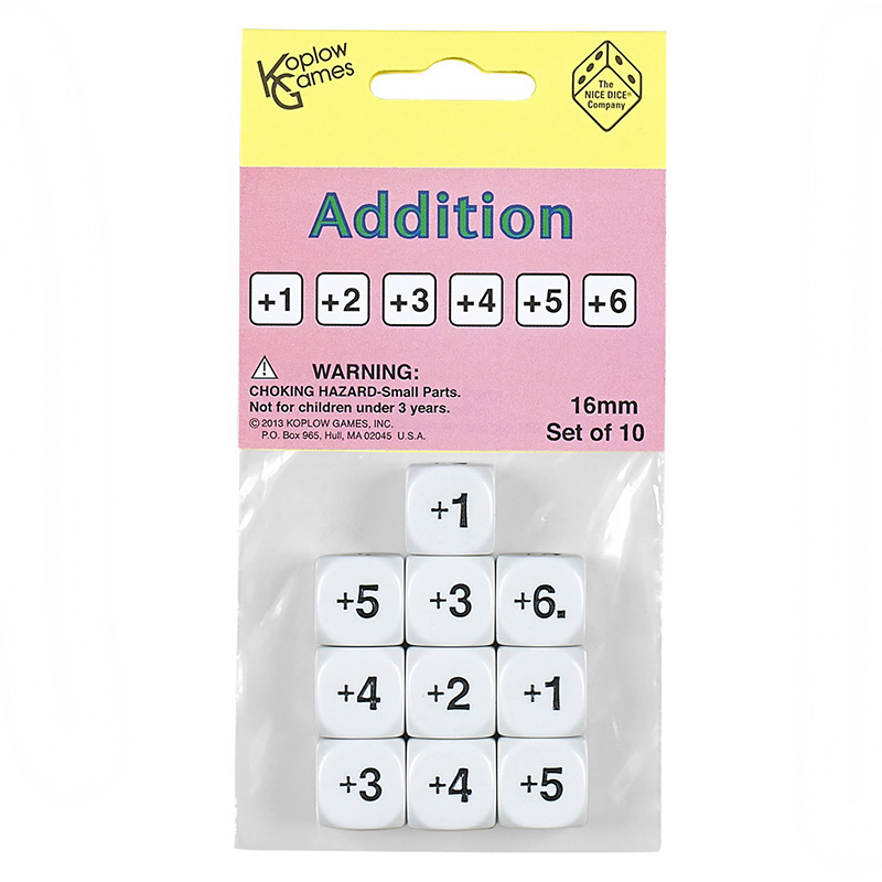 Addition Dice, Set of 10