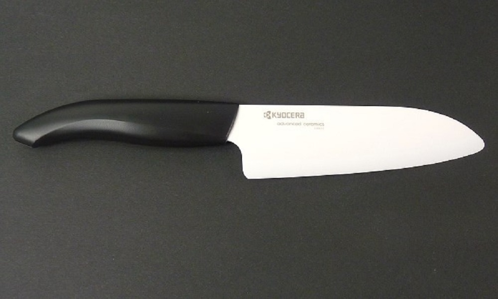 Kyocera FK140WHBK Black Ceramic Santoku 5.5 Inch Knife