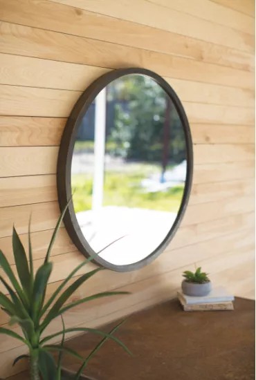 Round Mirror - Natural Metal Frame