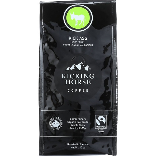 Kicking Horse Coffee Kick Ass Dark Roast Whole Bean (6x10 OZ)