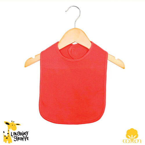 The Laughing Giraffe Baby Bibs With Velcro Closure One Size Red Style #LG2480B