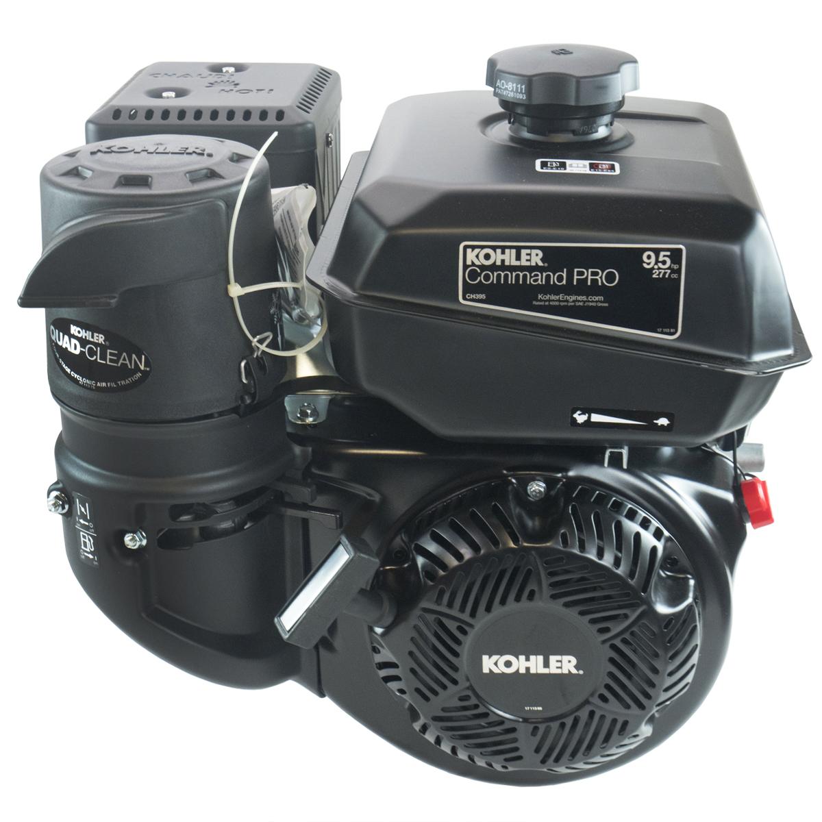 9.5hp Kohler Command Pro Engine, Horizontal 1"x 3-21/32" Keyed Shaft, Dual Bearings, Cyclonic Air Filter