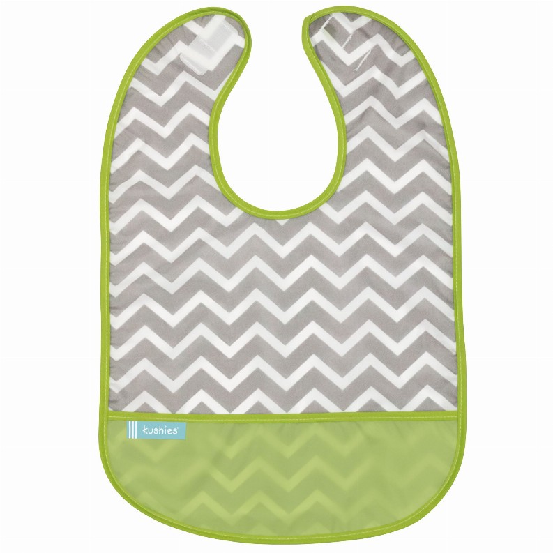 Cleanbib - 6-12m Chevron Green Print