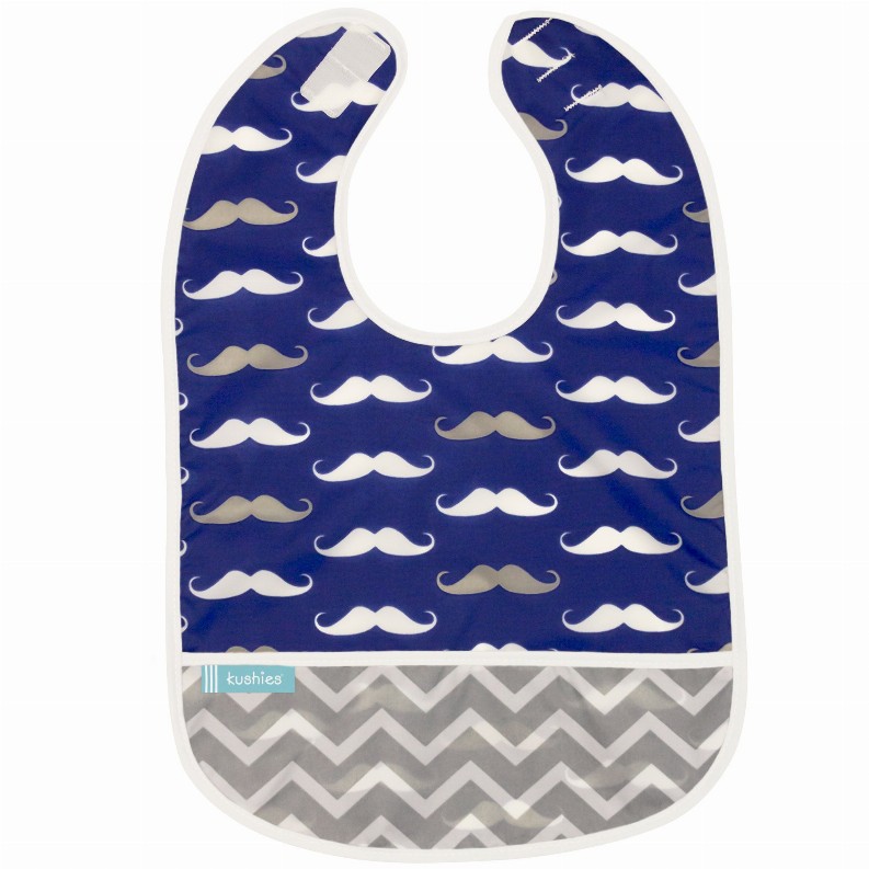 Cleanbib - 6-12m Mustache Print