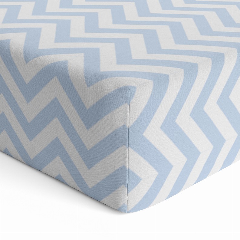 Flannel Mini Crib Sheet  Chevron