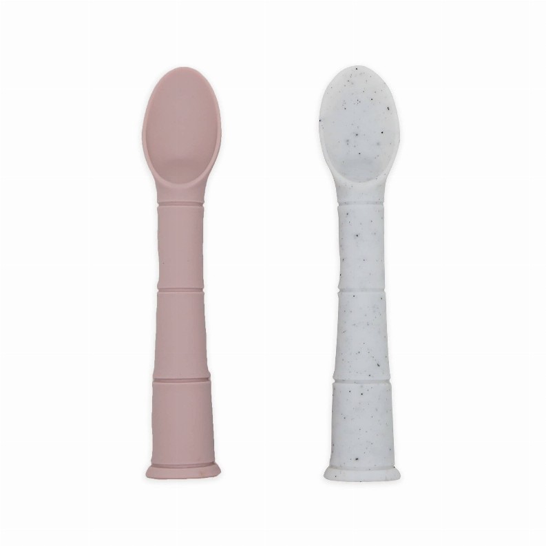 Silipop Spoons 2Pk - Rose/Day Dream Grey