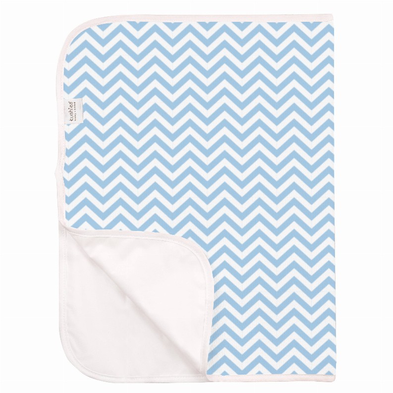 Terry | Portable Changing Pad - Blue Chevron