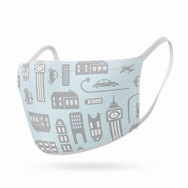 Washable Mask - Blue City