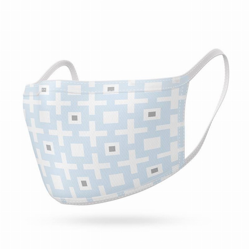 Washable Mask - Blue Squares