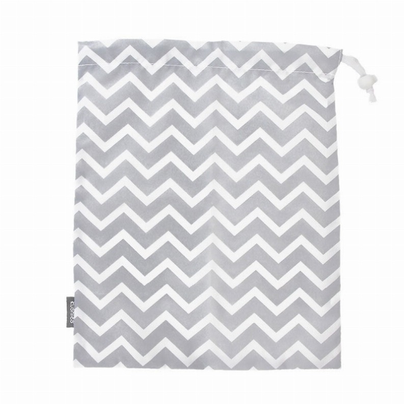 Waterproof | Laundry Bag - Grey Chevron Print