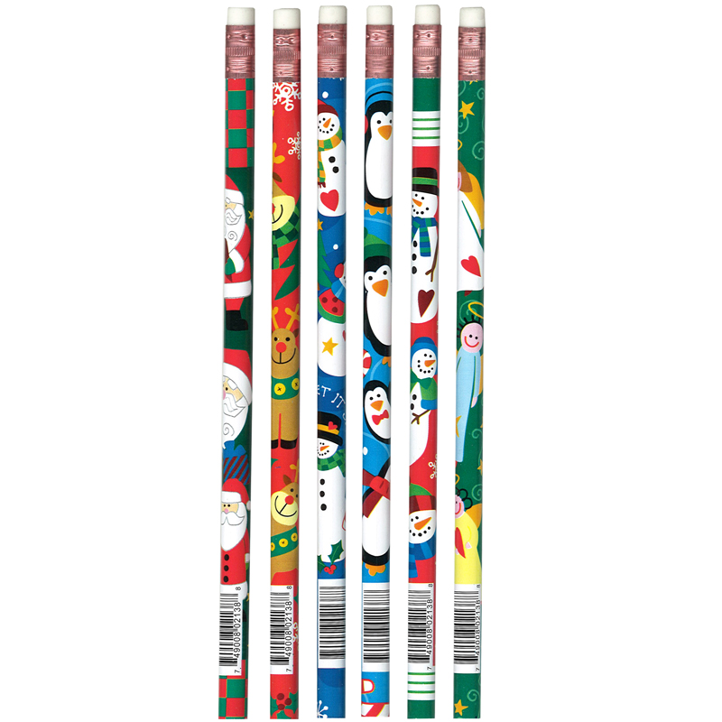 Christmas Assortment Pencils, Pack of 12