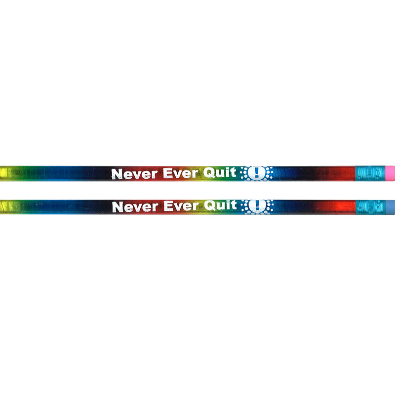 Never, Ever Quit Pencils, Pack of 12