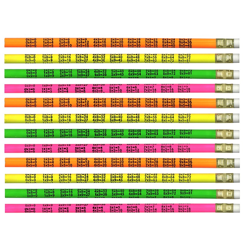 Multiplication Pencils, Pack of 12